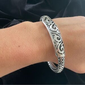 Vintage Silver Bracelet with Intricate Design